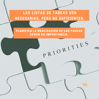 lista tareas planificación priorizar urgente importante productividad estudiantes productivos producteenvity organización